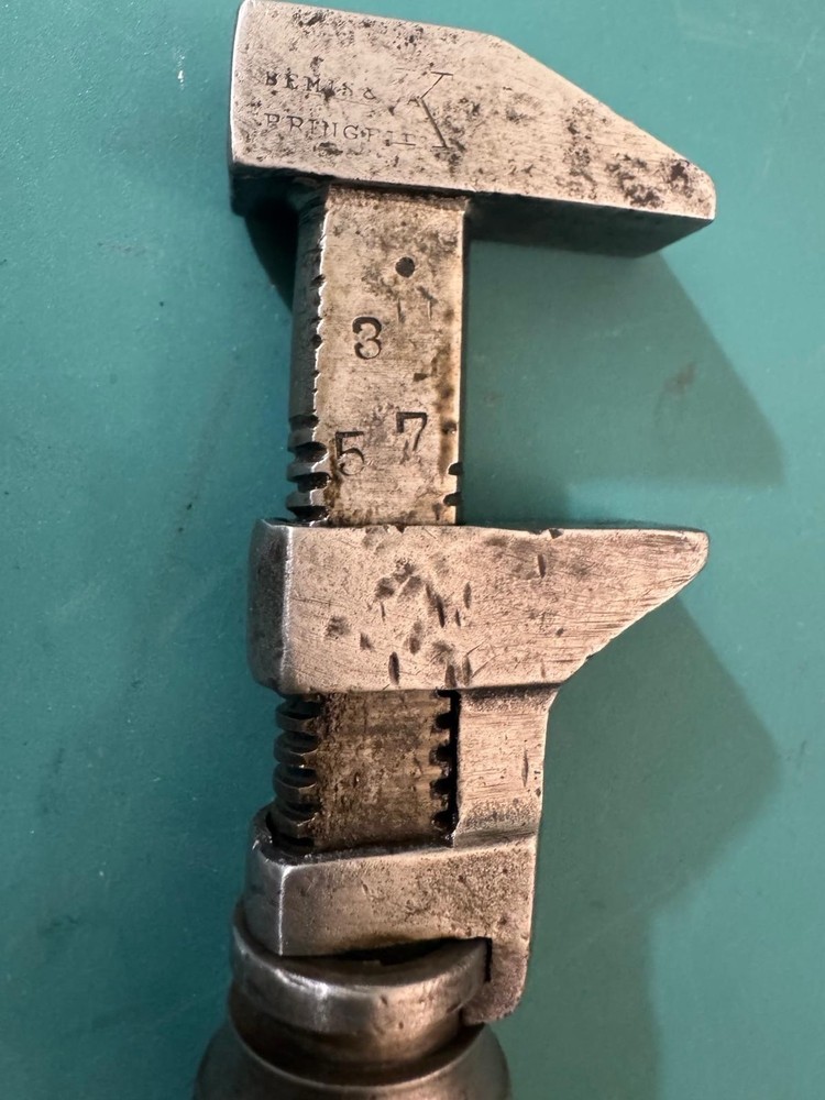Antique Bemis & Call 6" Steel Handle Monkey Wrench Springfield Mass Tool