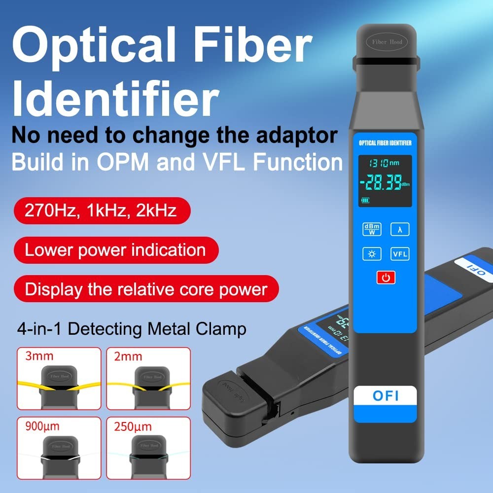 Compact 10KM VFL Optical Fiber Identifier with Optical Power Meter Functionality