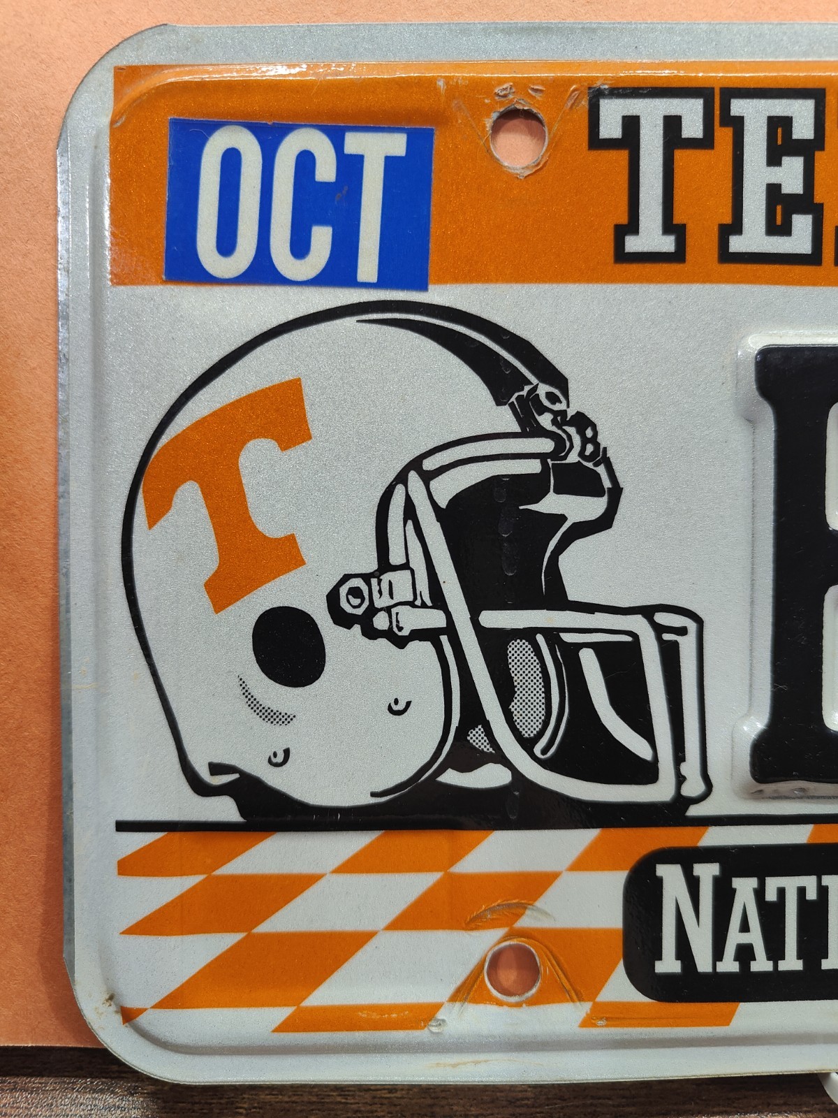 🟧Tennessee TN Tenn License Plate Tag 2000 🏈 National Champions VOLS Brad Name