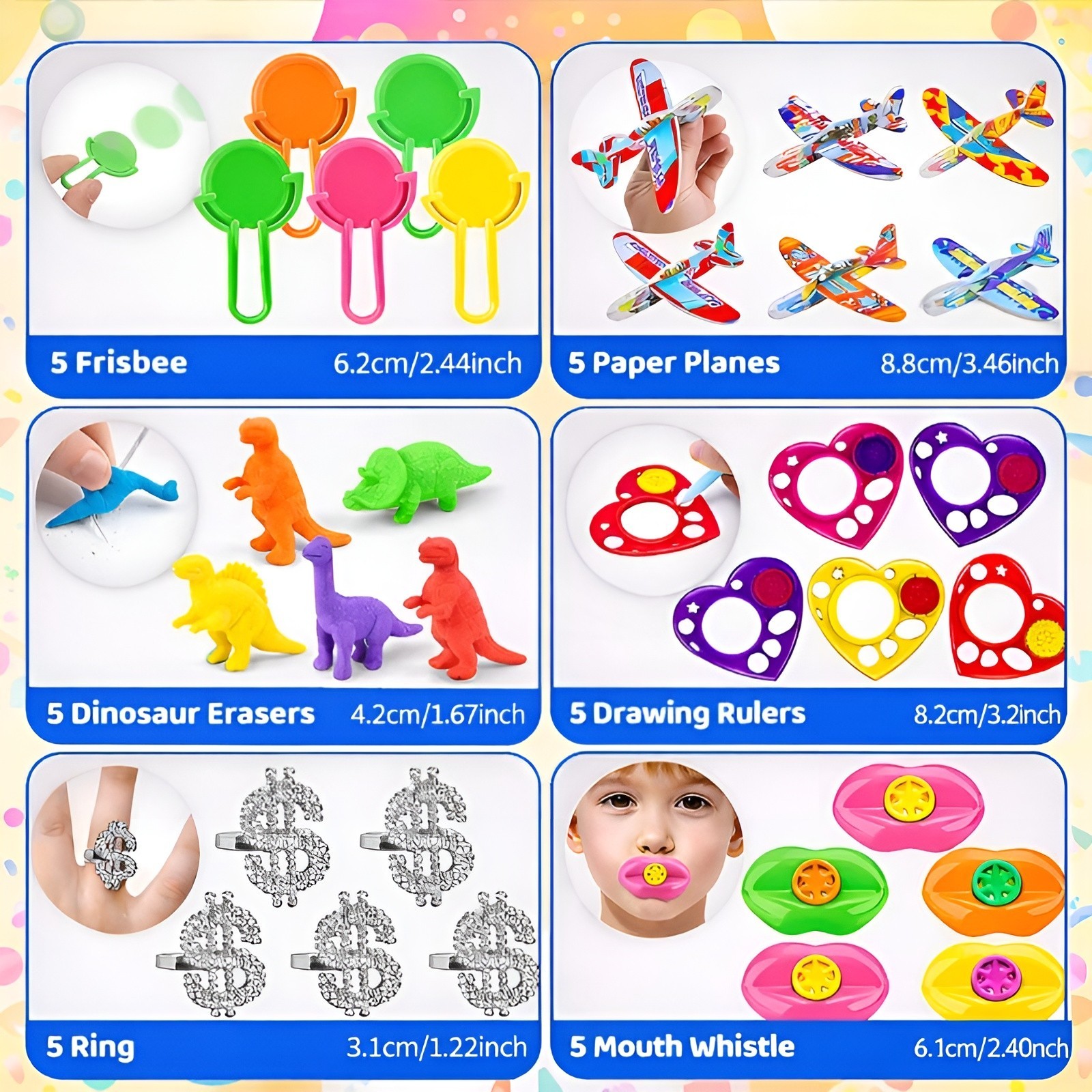 120pcs Party Favor Toys for Kids, Assorted Prizes, Classroom Rewards, Goodie Bag