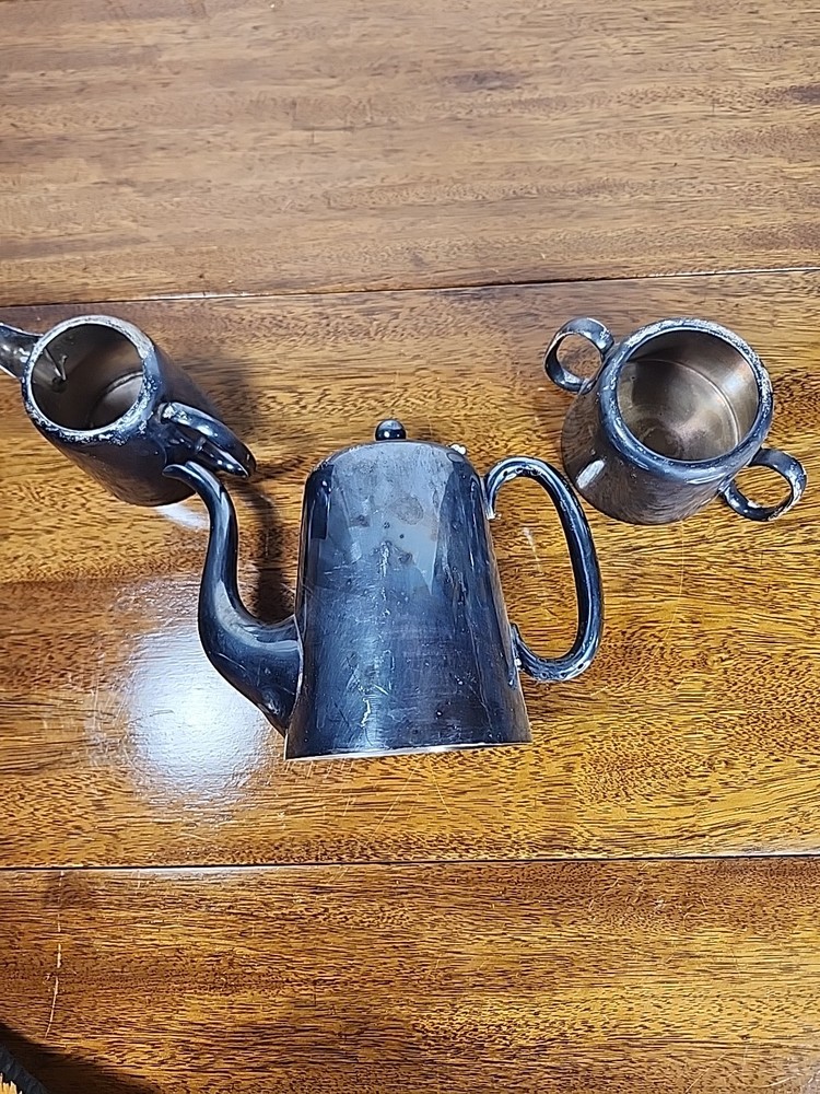 Silver-Plated Coffee/Tea Set 3 pieces Vtg Made in England