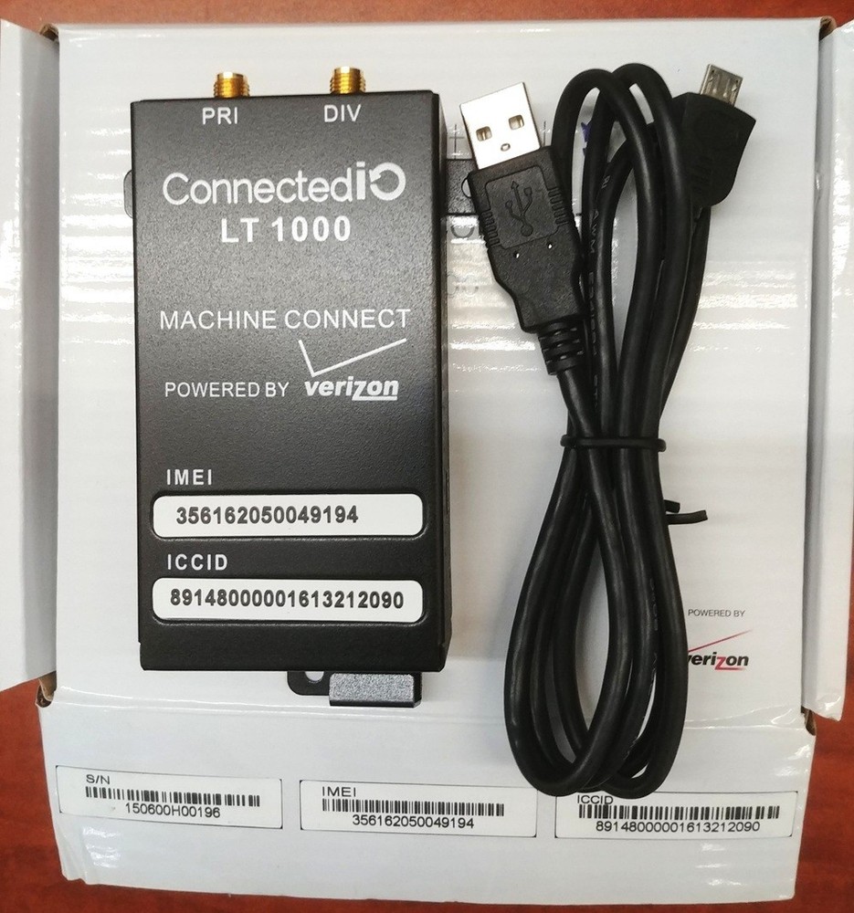 Connected IO LT1000 Machine Connect 4G LTE Cellular Modem connected by Verizon