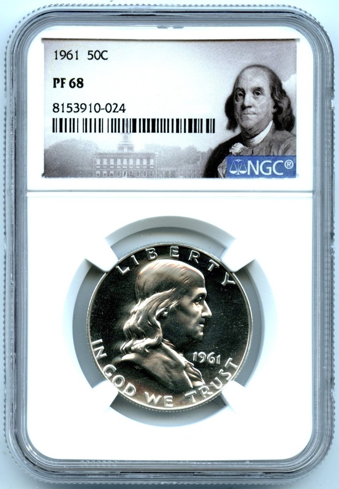 1961 Franklin Half Dollar, NGC PF68