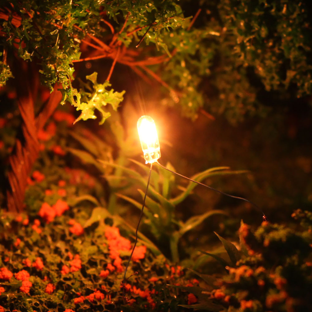 100pcs 3mm 12V Clear Mini Bulbs Grain of Wheat Bulbs Warm White Light MP02W