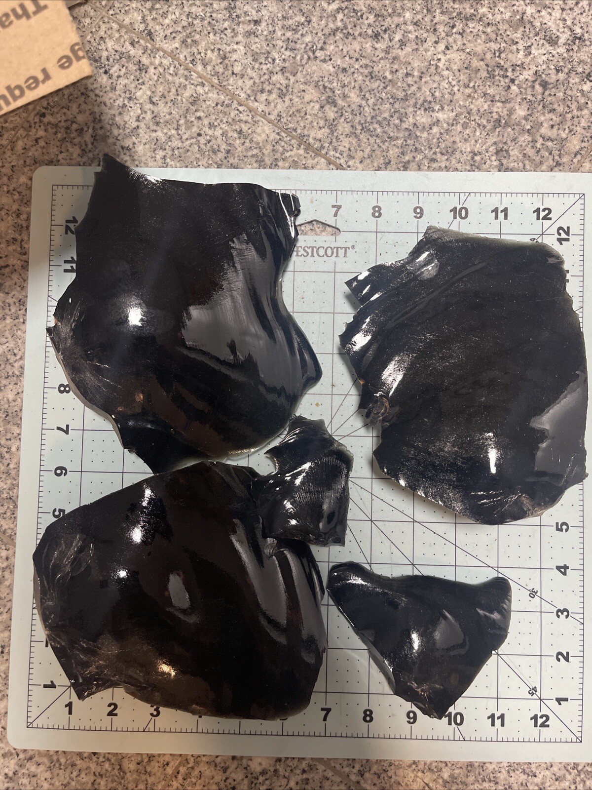 FLINT KNAPPING OBSIDIAN MATERIAL PREFORMS/BIG SPALLS 3 Lb