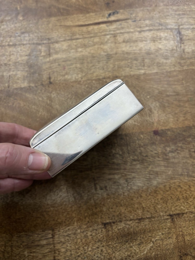 Vintage Presentation EPCA Poole Silver Co Silverplate Trinket Box Wood Interior