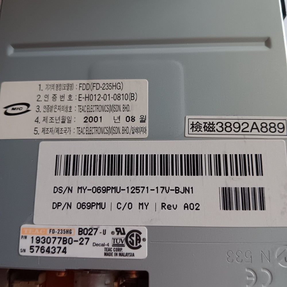 TEAC Electronics Floppy Disc Drive, untested