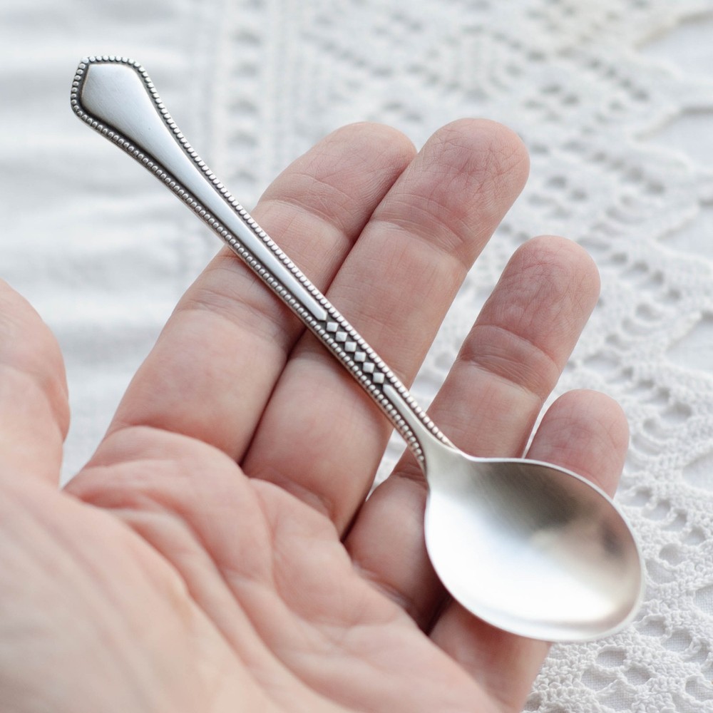 Tea spoon mismatched flatware set Small spoons from USSR, Soviet flatware set