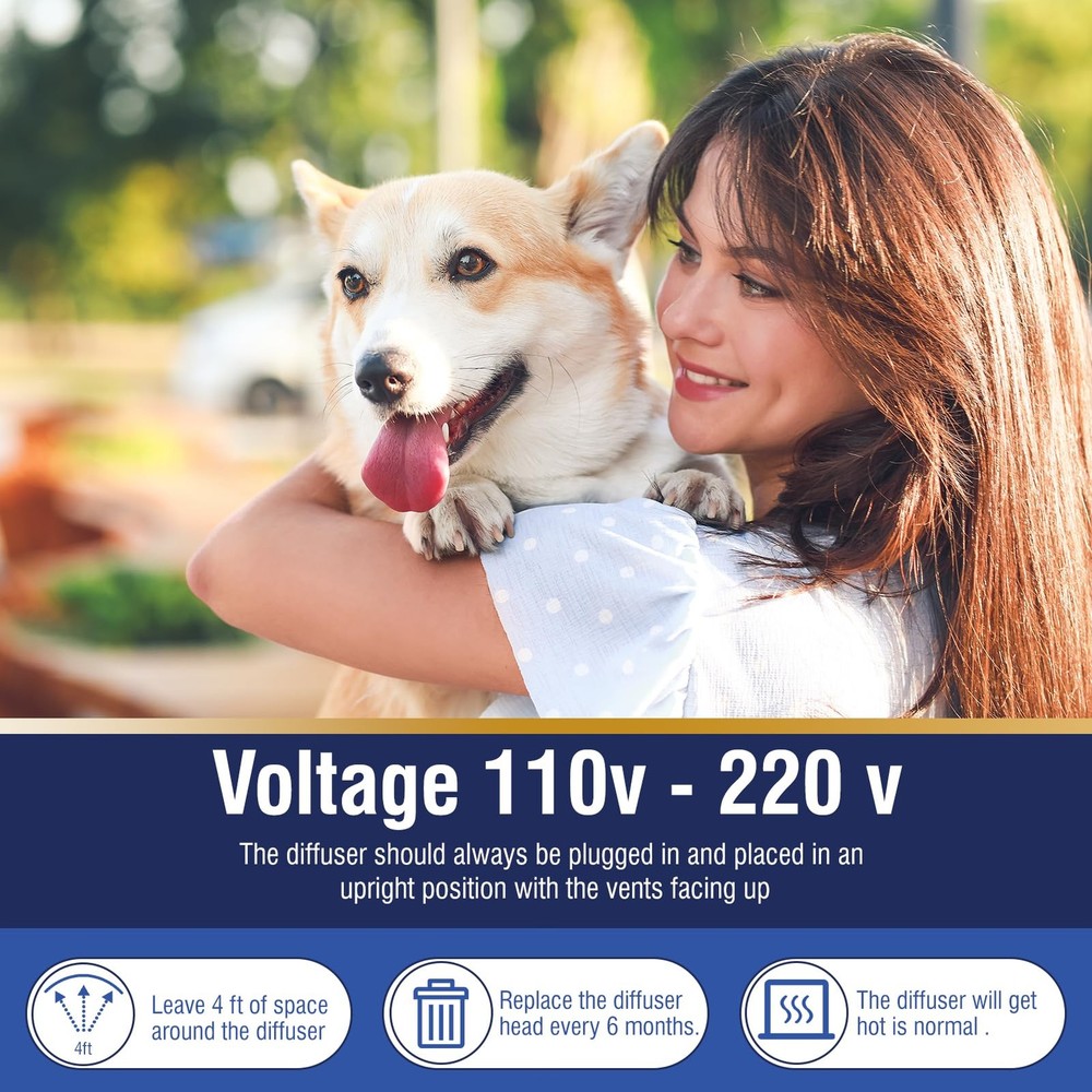 LKBHGF Dog Calming Pheromones Diffuser 6 in 1 Kit 2 Diffuser, 4 Refills