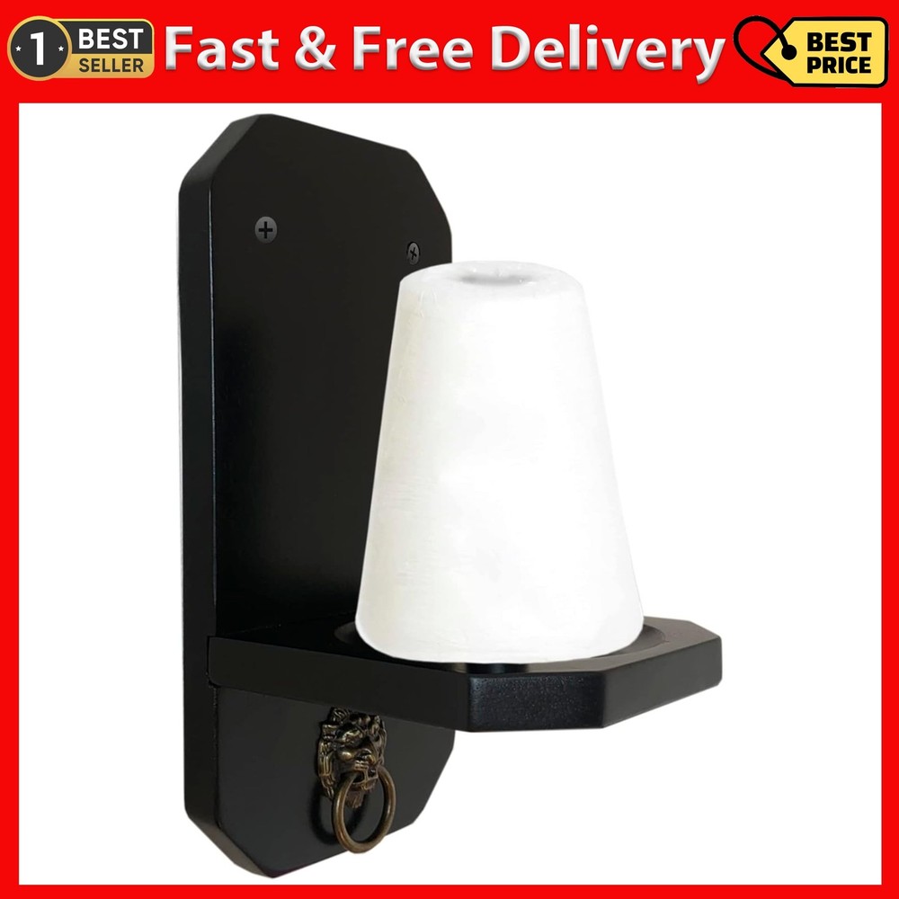 Wall Mounted Cone Chalk Holder, Pool Table Accessory, Solid Wood Hand Chalk Hold