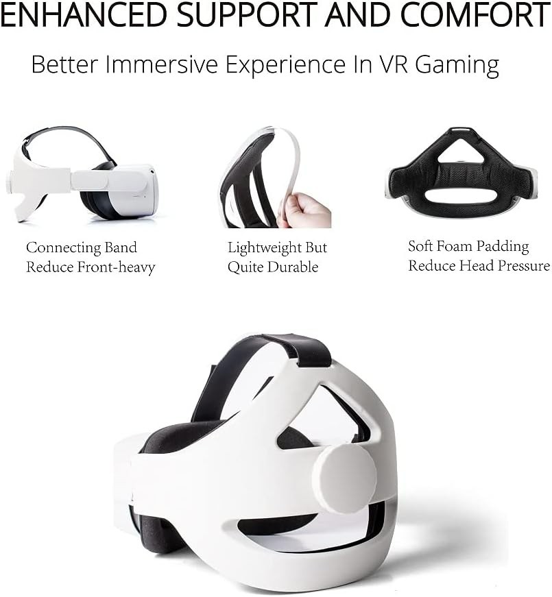 Adjustable Head Strap Compatible with Quest 2 VR Headset, Elite Strap Replace...