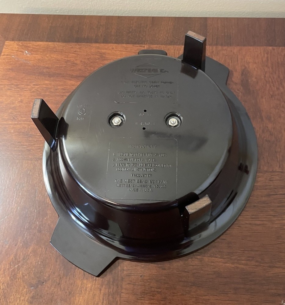 West Bend Buttermaric 4 Quart Automatic Corn Popper #25467 Replacement Base