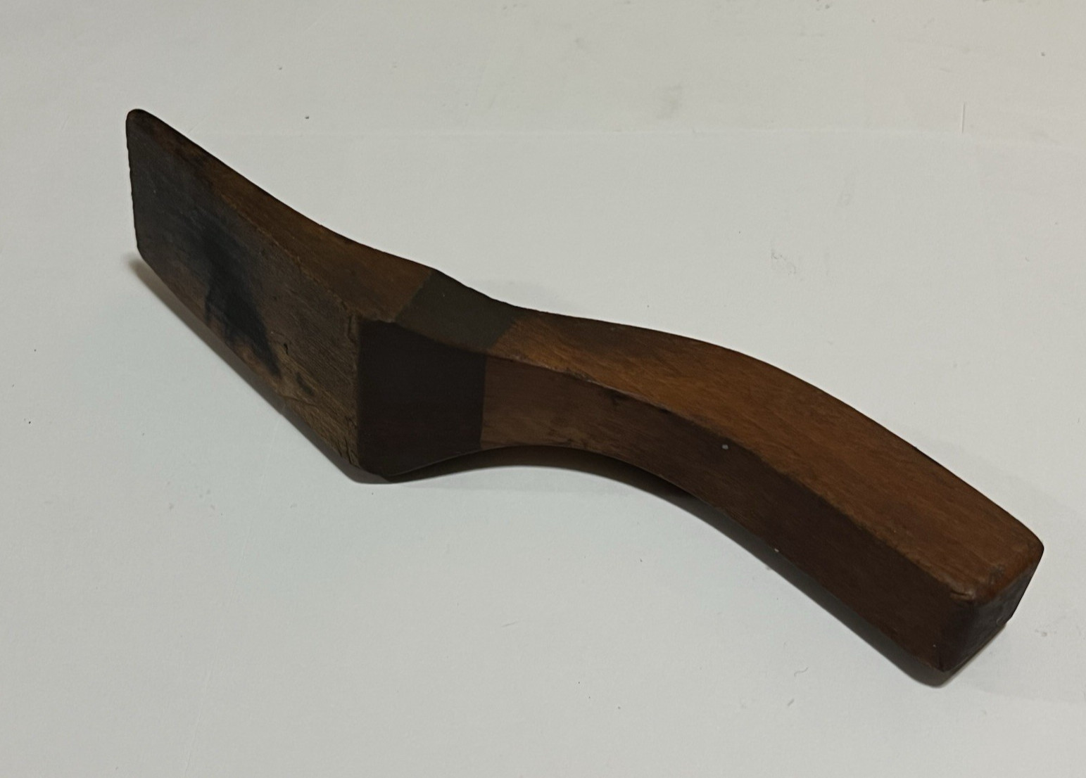 Vintage Wood Handle Lead Solder Paddle 8" Long x 1-3/4" Wide Flat Hardwood NICE