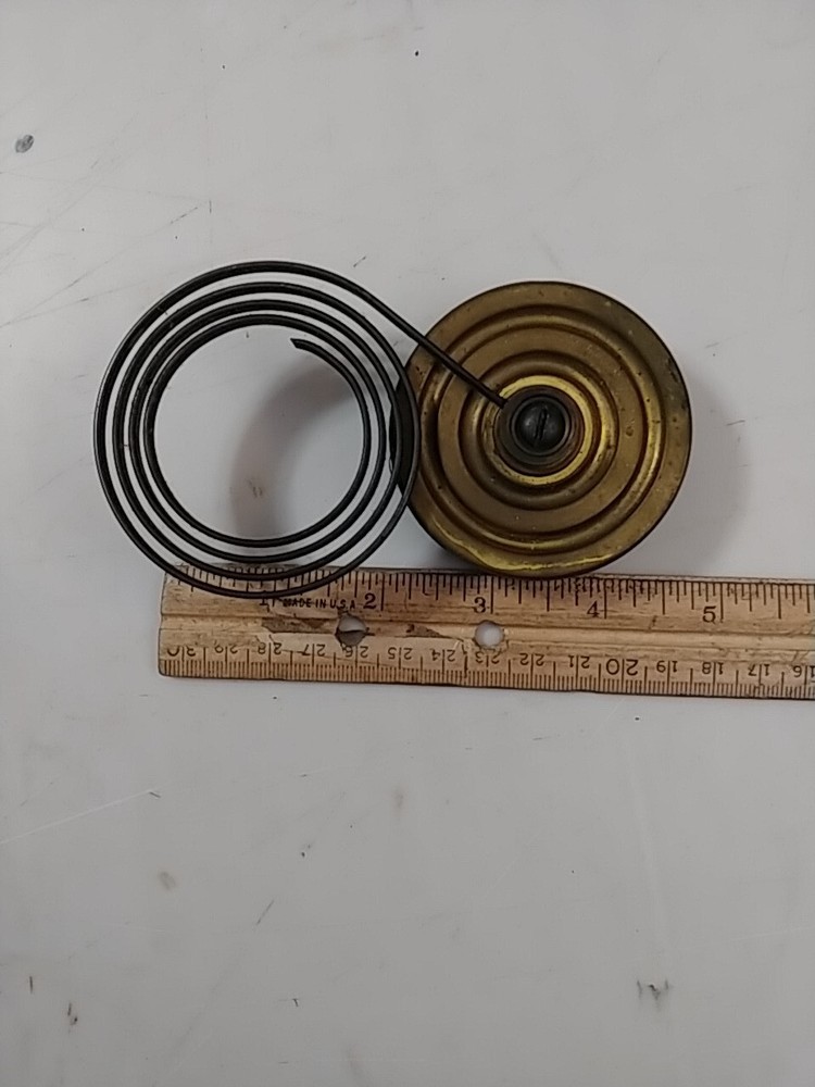 INGRAHAM PARLOR CLOCK BRASS COVERED COIL STRIKE GONG
