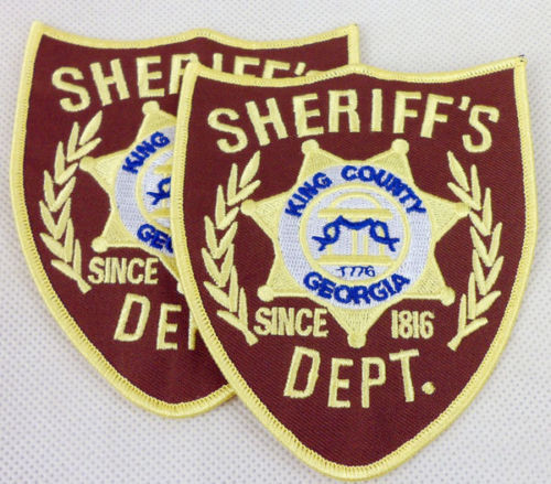 2PCS THE WALKING DEAD KING COUNTY SHERIFF'S DEPT.PATCH SHOULDER BADGE MILITARY