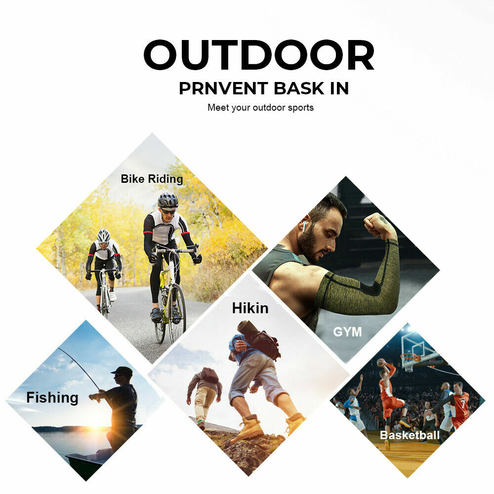 Arm Sleeves Cooling UV Sun Protection UPF 50 Sports Compression for Men & Women