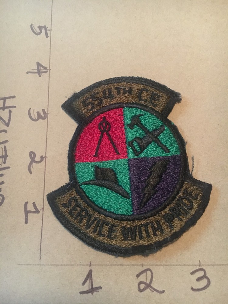 USAF 554th Civil Engineering Squadron subdued patch 5/23/25