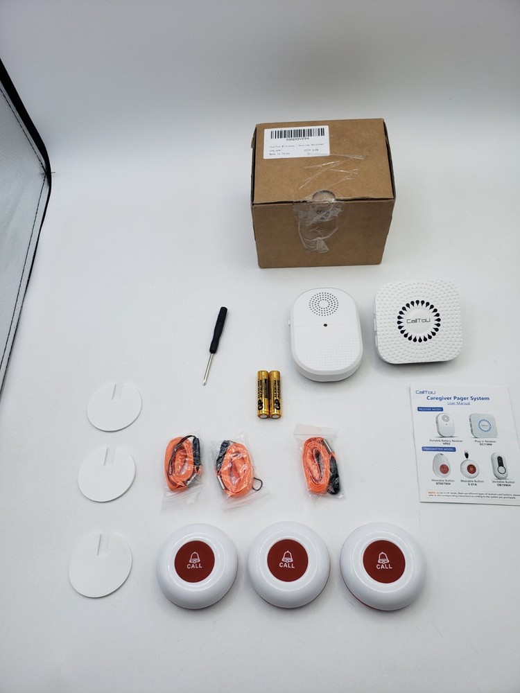 CallToU Caregiver Pager Call Button elderlyWireless SOS Call Button Vibration...