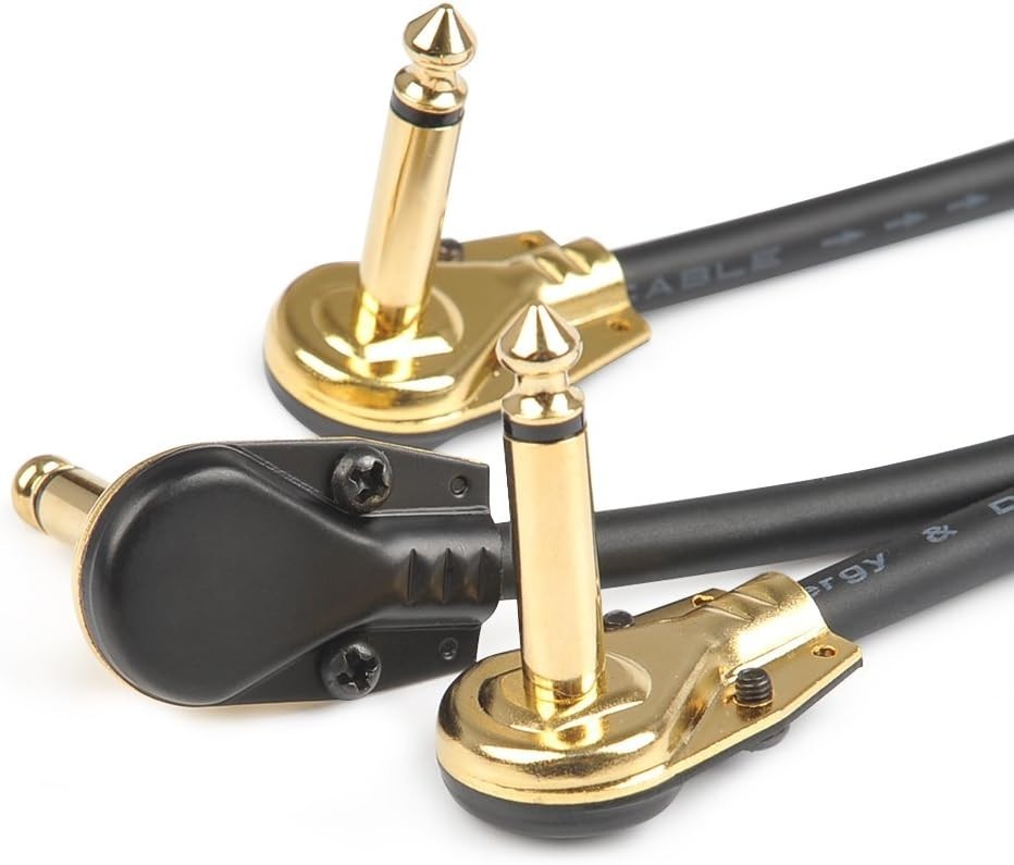 3 Pack 6 Inch Guitar Patch Cable Ultra Quiet Instrument Effect Pedal Patch Cords