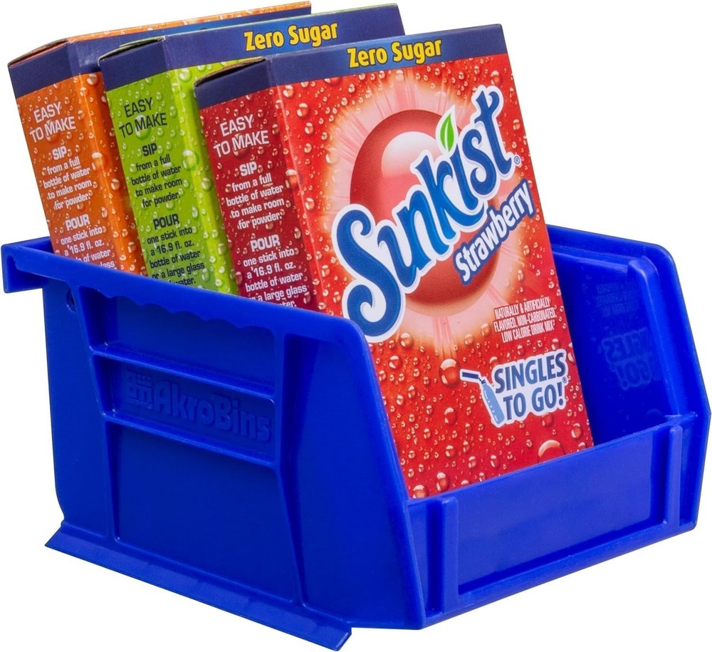 6-Pack Stackable Storage Bins 5x4x3 - Durable Multi-Purpose Organizers in Blue