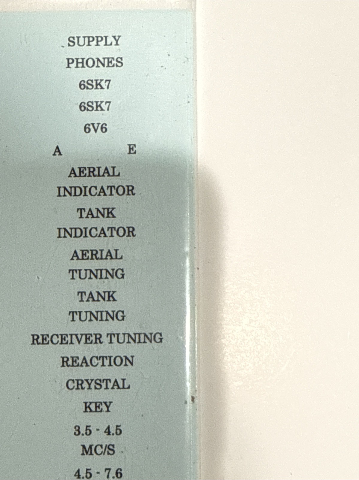 PARASET replica  FRONT PANEL water decals set