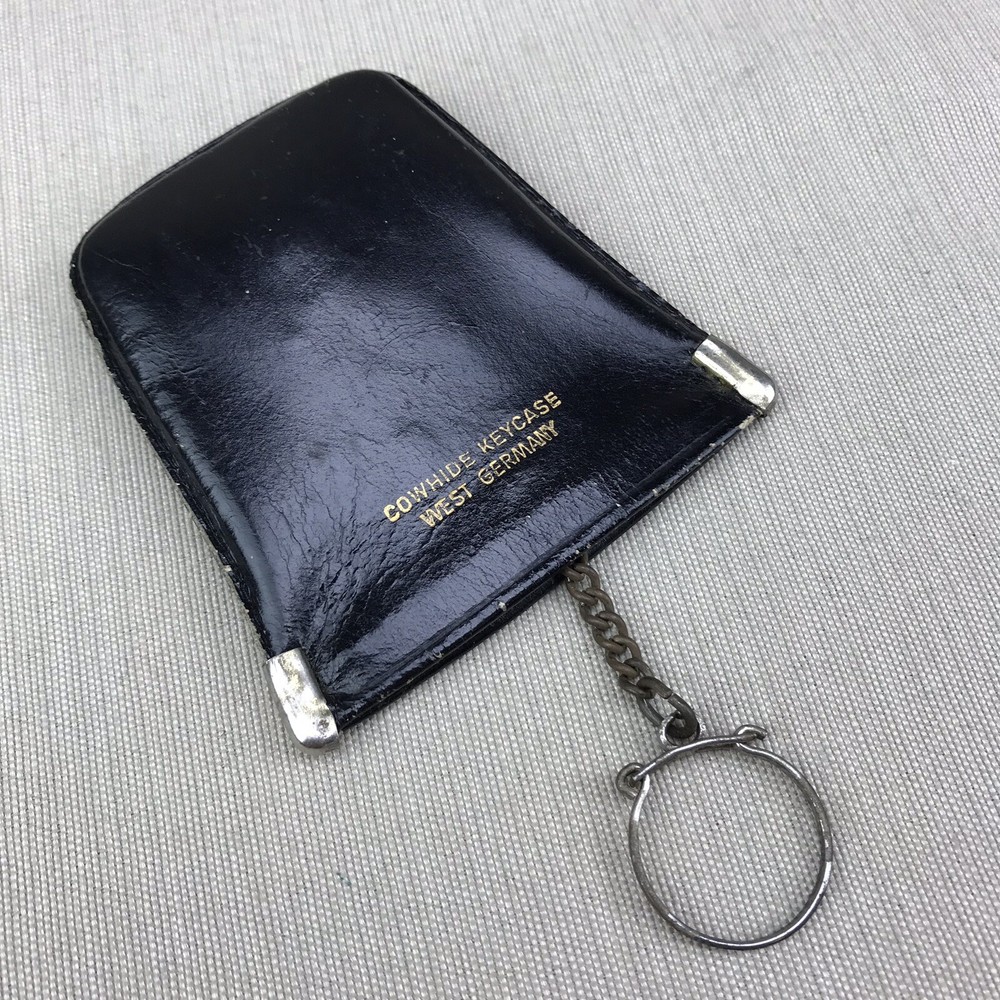 DIETZGEN Vintage Black Leather KeyCase Made in West Germany EUC