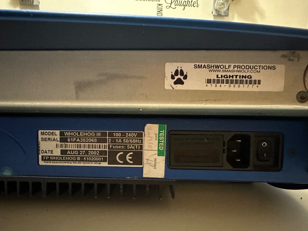 Smashwolf Productions WholeHog 3 Lighting Console