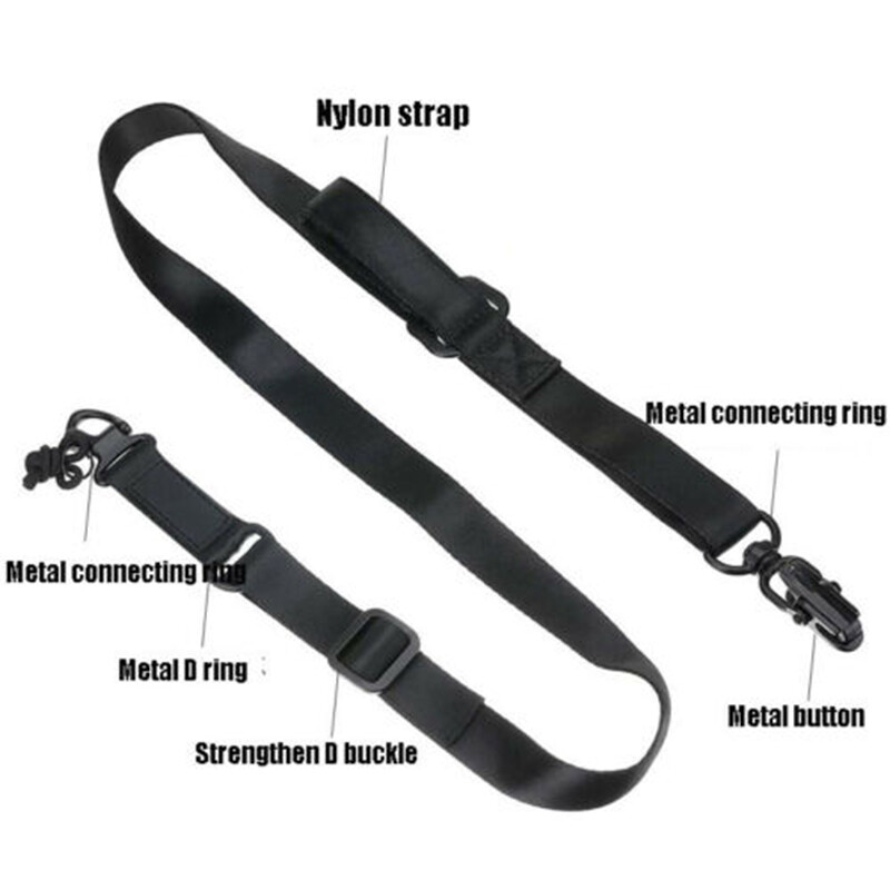 Tactical Gun Sling 2 Point Metal Gun Strap Airsoft Shooting Hunting Accessories