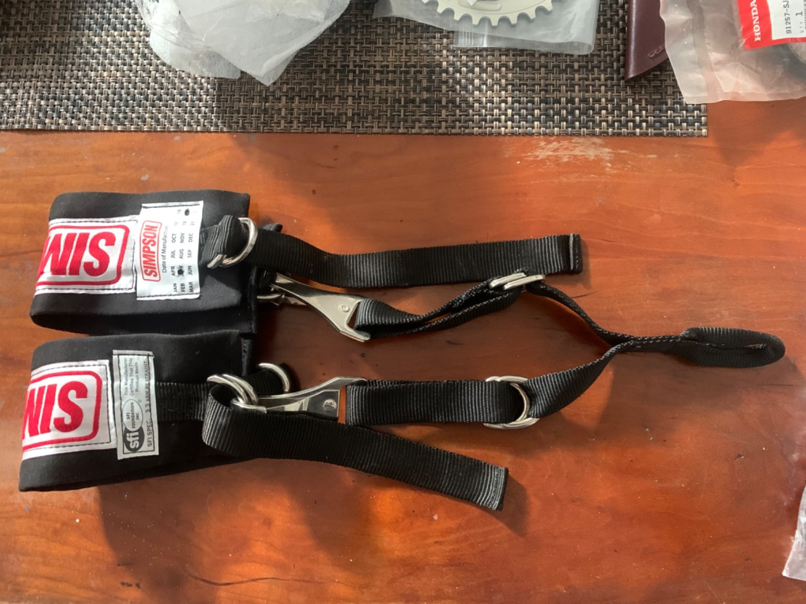 Simpson Arm Restraint Straps 36001BK