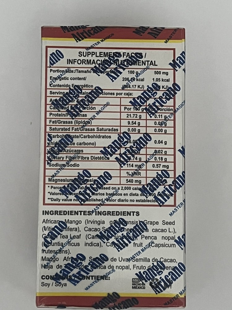 Mango Africano MASTER MAGIC AFRICAN MANGO 30 Capsules Original