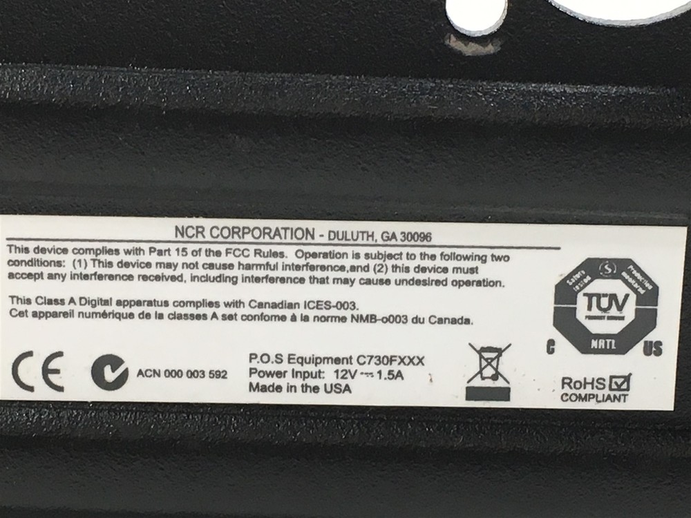NCR C730 7" POS Customer Display for Touchscreen Terminal