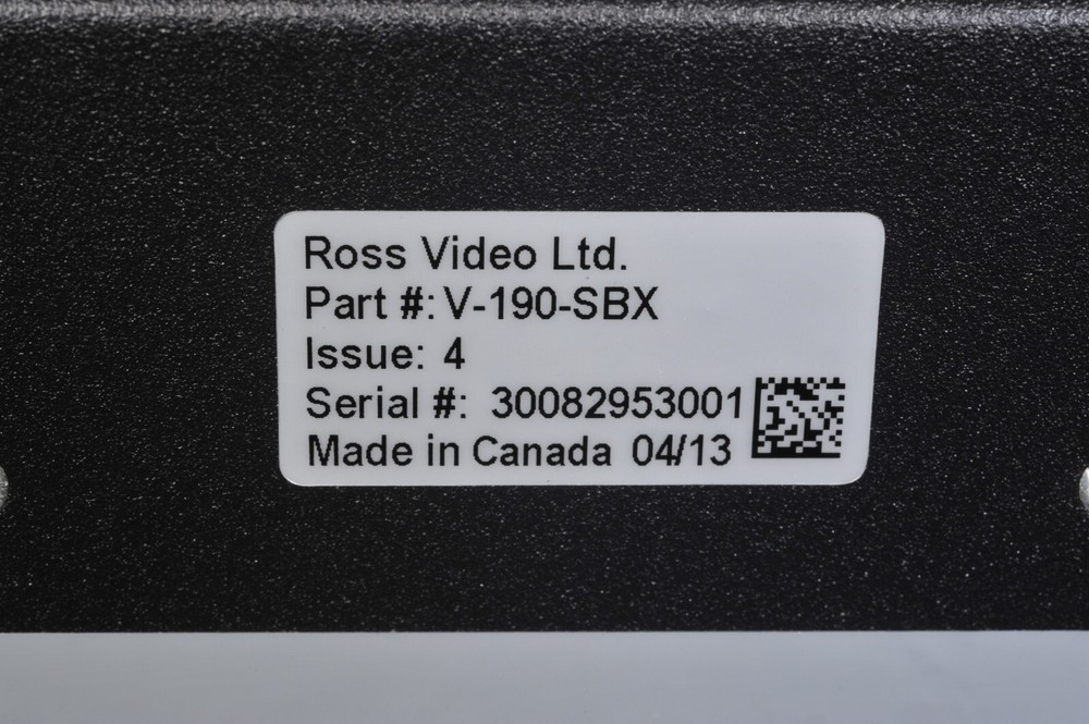 Ross Video Vision Control Panel Audio Control Side Box V-190-SBX