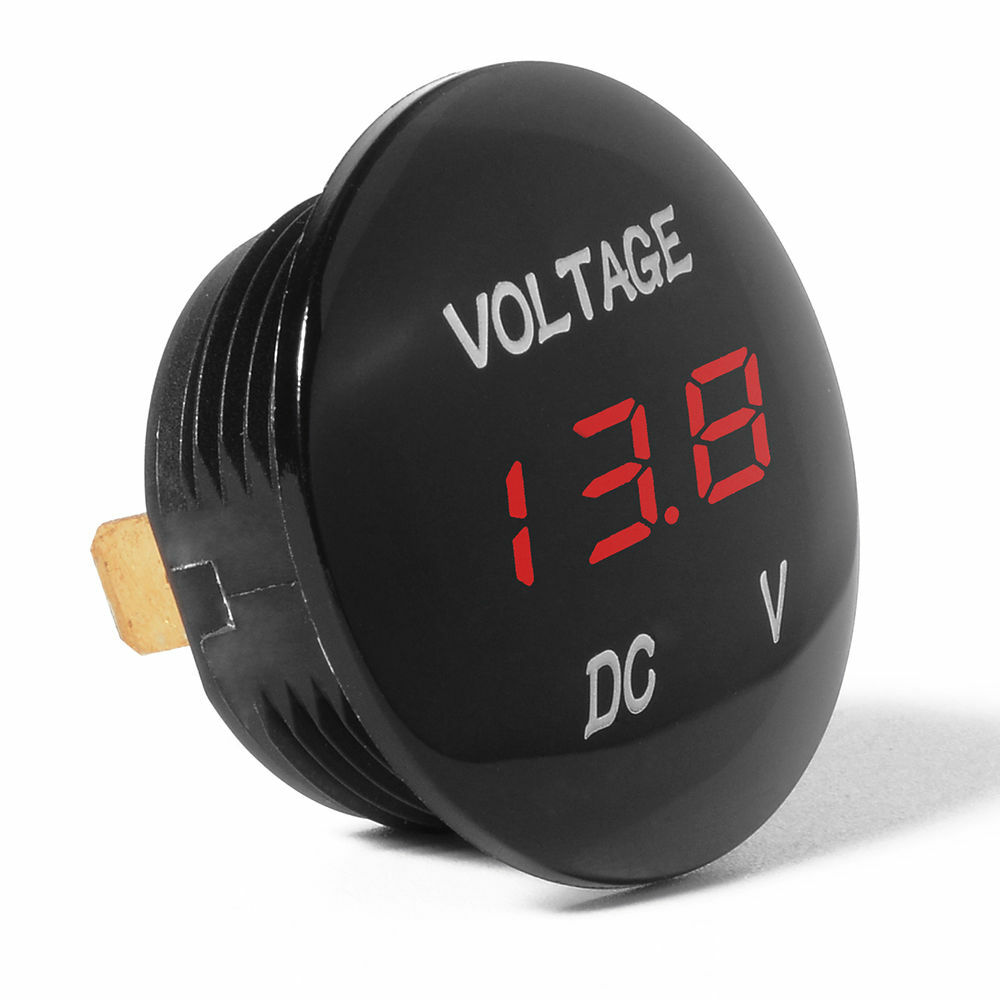 LED Panel DC12-24V Digital Voltage Meter Display Voltmeter Motorcycle Car New