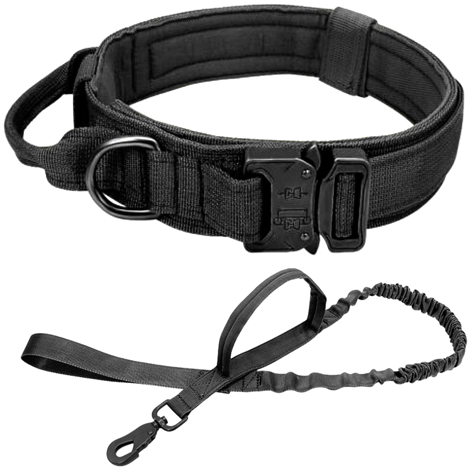 Tactical Dog Pet Collar Leash Heavy Duty K9 Military Service Canine Training Kit