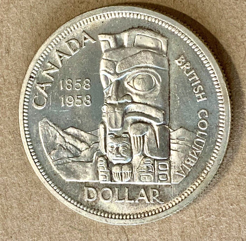 Canada 1958 Silver Dollar, Choice BU/PL+++, CAMEO