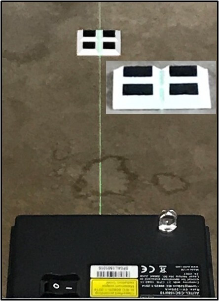 ADAS Mobile Static Calibration Laser Measuring Reusable Floor Markers - Full Set