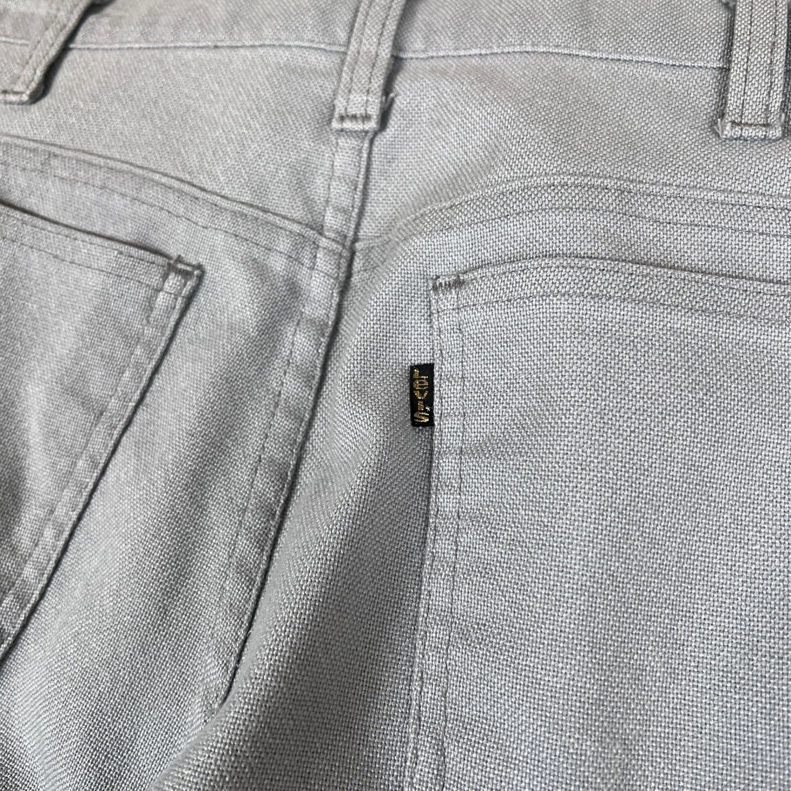 VTG 70s Levis 517 Pants Mens 36x30 Gray Sta Prest Bootcut Western Talon Zipper