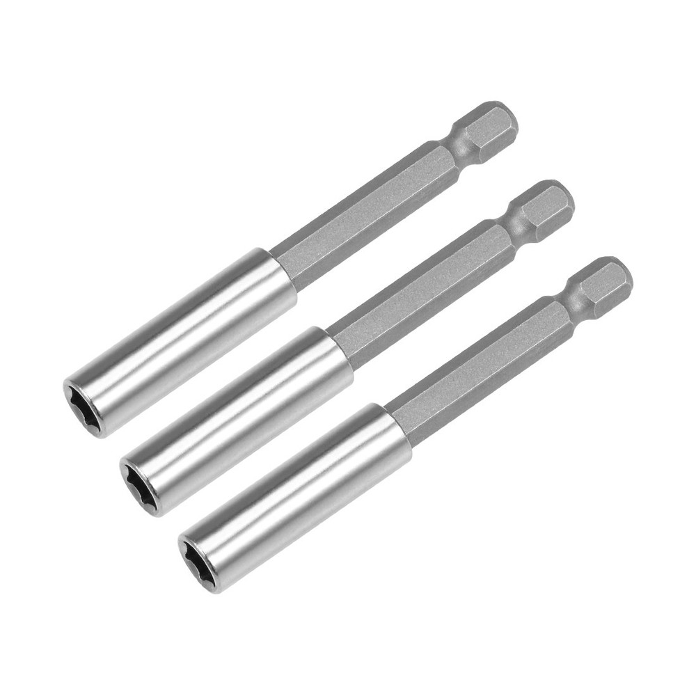 75mm 1/4" Hex Shank Screwdriver Release Tip Extensions 3pcs
