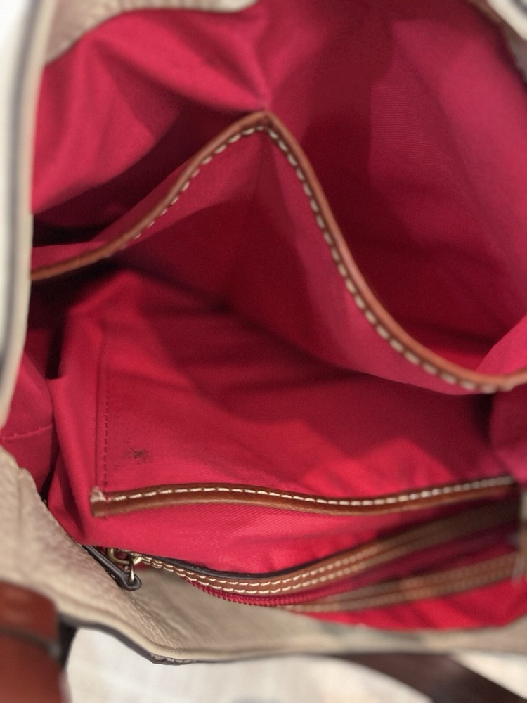 Dooney & Bourke Cooper Hobo Pebbled Bone Shoulder Bag