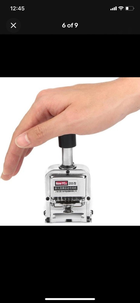 Self Inking Number Stamp Yipgou 7 Digits Automatic Numbering Machine Metal Numbe