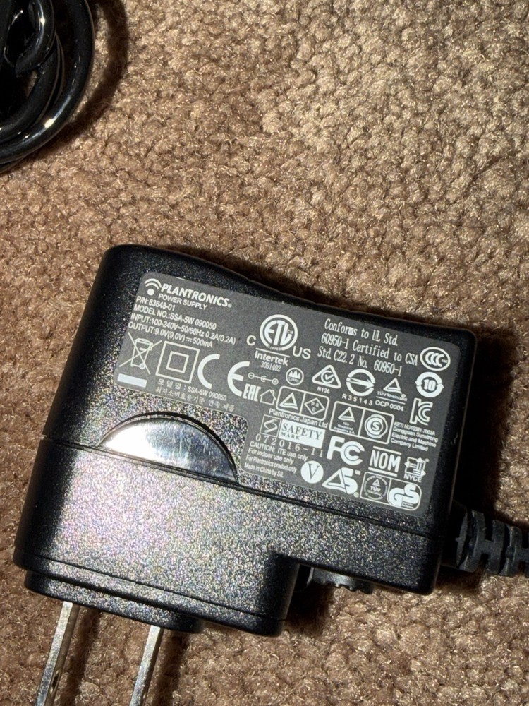 Plantronics C053 DECT Wireless Headset Docking Station Charger Cable & Head