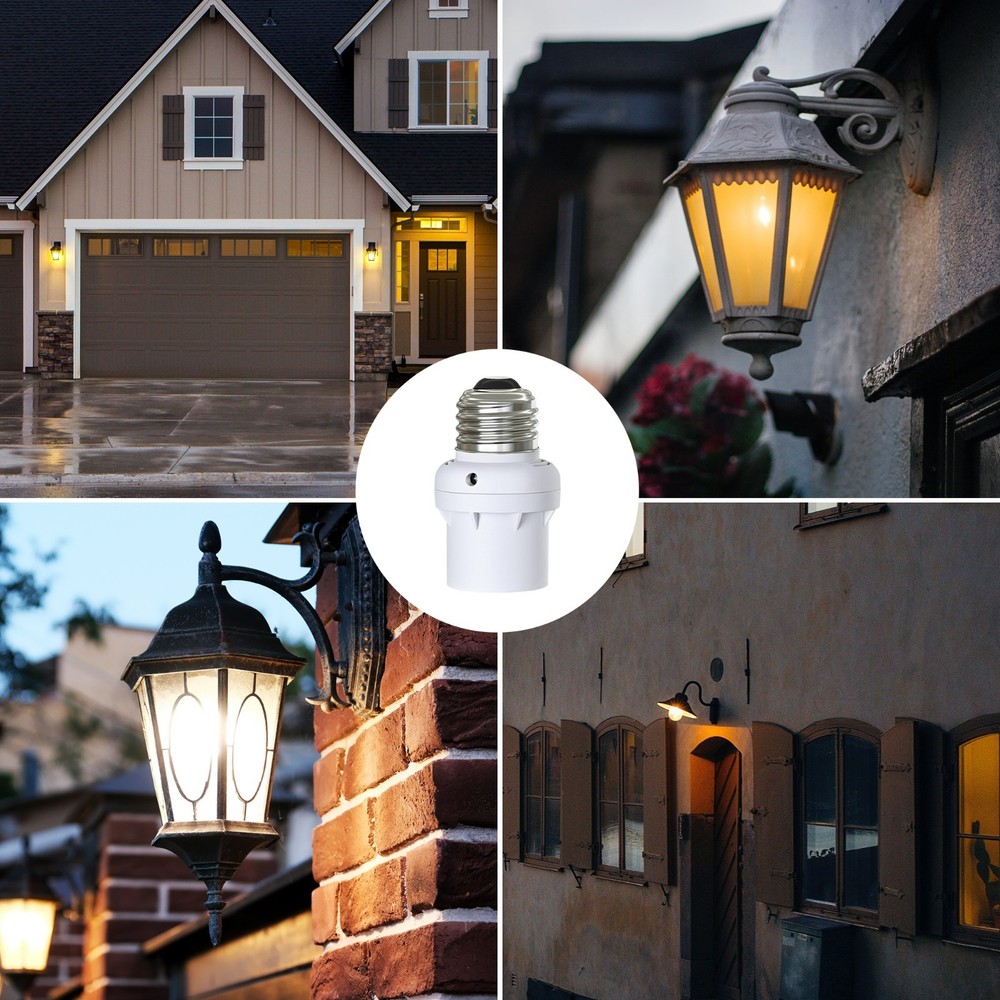 DEWENWIL 6 Pack Light Sensor Socket, Dusk to Dawn Light Socket, E26/E27, White