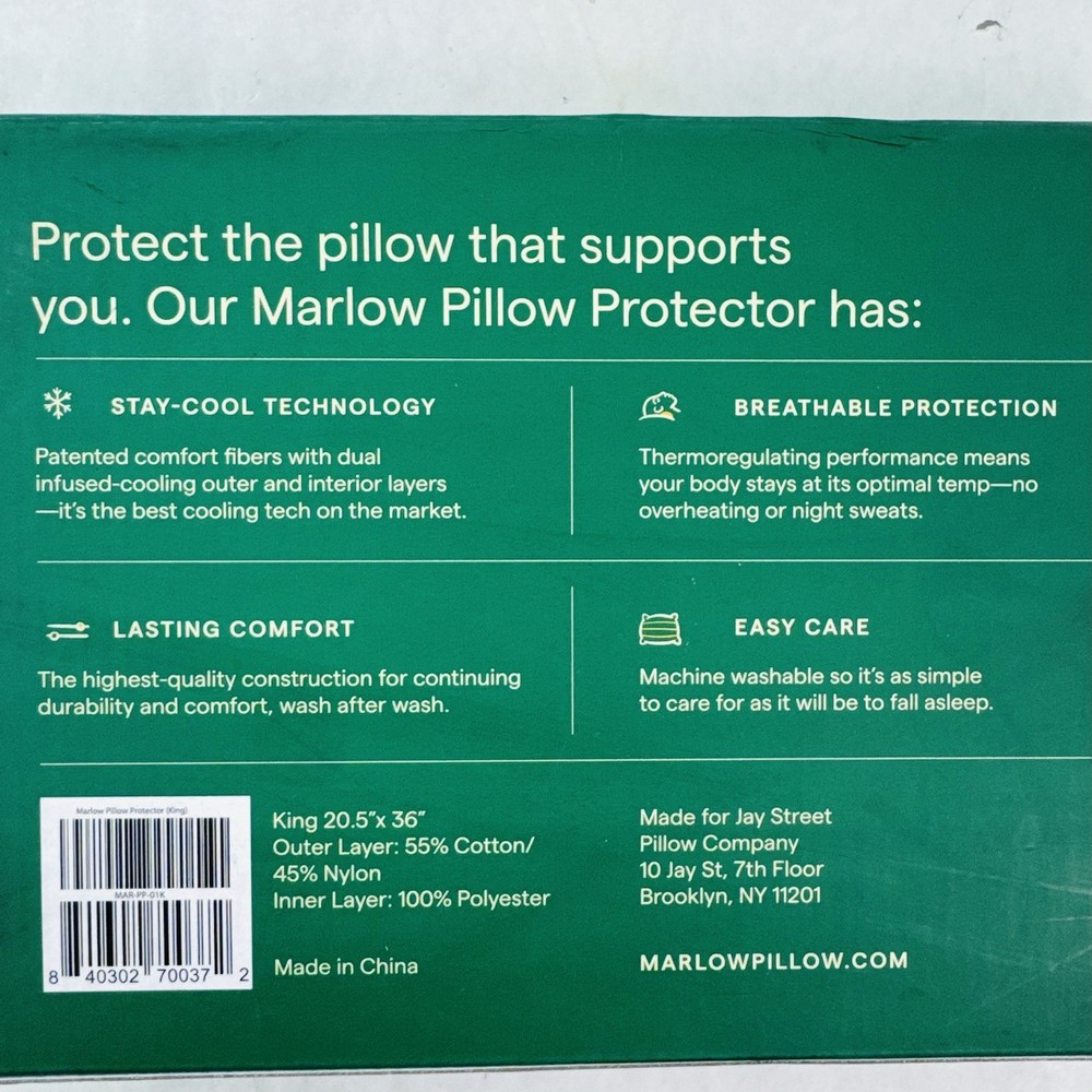 Marlow Cooling Pillow Protector King 20.5” x 36”