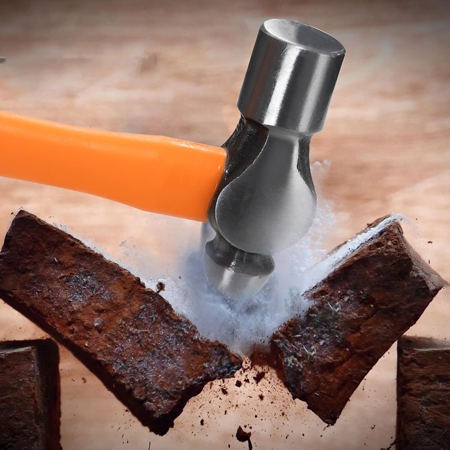 HFS(R) Ball Peen Hammer Set, 8 12 16 24oz, Blow Striking Ball Pein Hammer