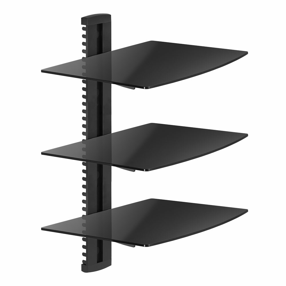 Wall Mount Shelf for TV Cable Box Tier Component Console AV DVR DVD Bracket