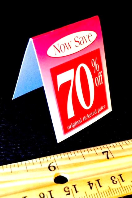 SALE TENT SET ⭐ PERCENT OFF PRICE SIGNS ⭐ DISPLAY CASE JEWELRY STORE PAWN SHOP