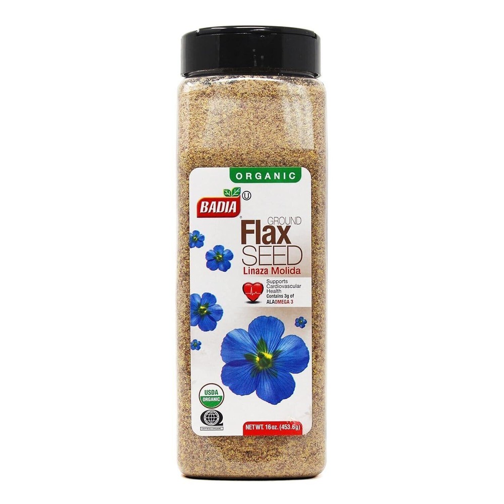 Organic Flax Seed, Ground, 16-ounce