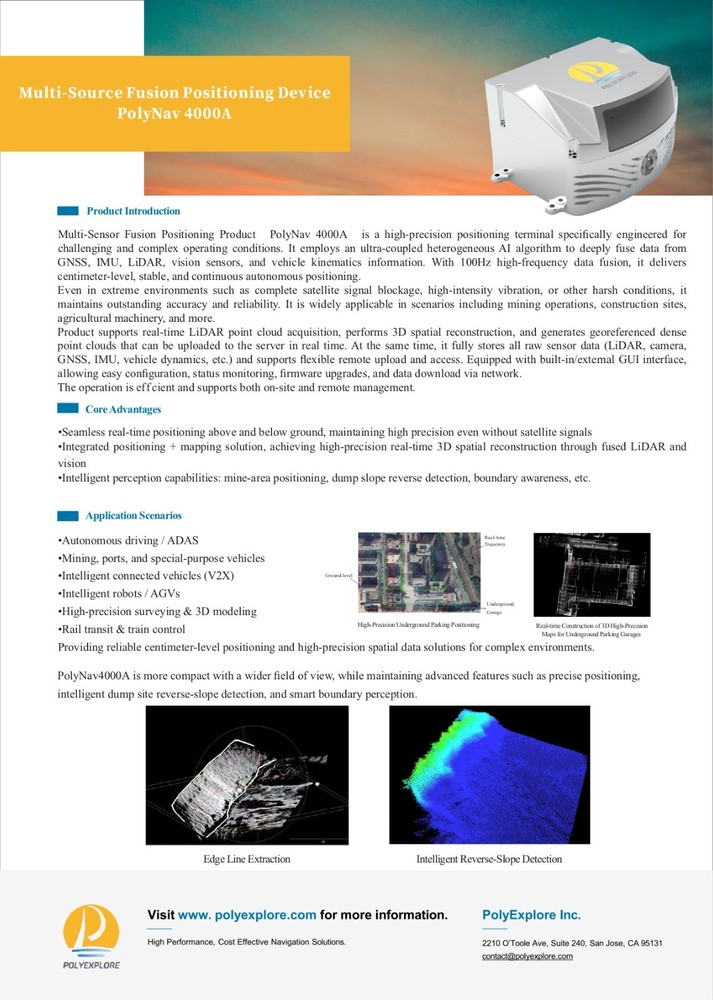 PolyNav 4000A GNSS/INS LiDAR RTK Survey System