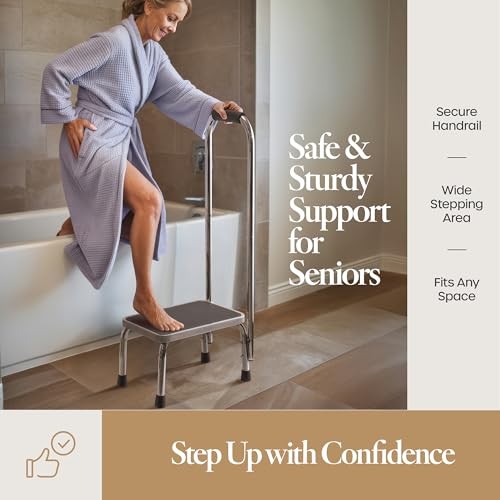 Step Stool with Handle for Adults Step stools with Handle for Elderly for Bed