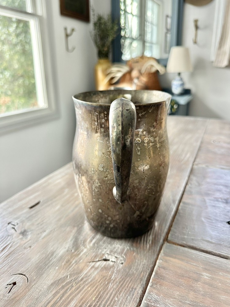 Vintage Silver Plate Water Pitcher, one dent